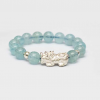 Vòng tay Aquamarine 10ly mix charm tỳ hưu 